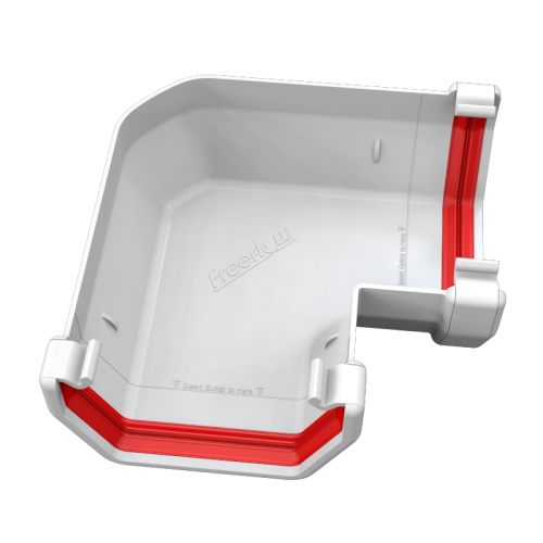 90* Gutter Angle Square White