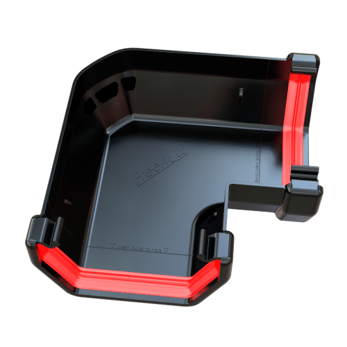 90* Gutter Angle Square Black