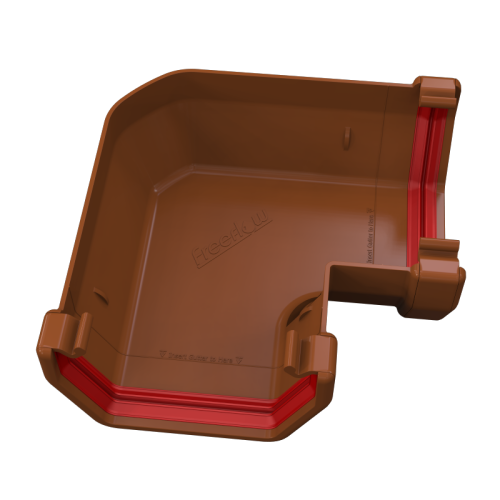 90* Gutter Angle Square Caramel
