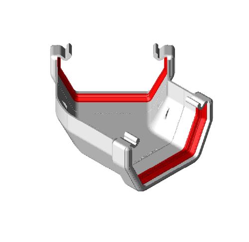 135* Gutter Angle Square White