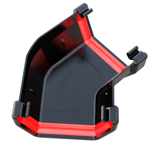 135* Gutter Angle Square Black