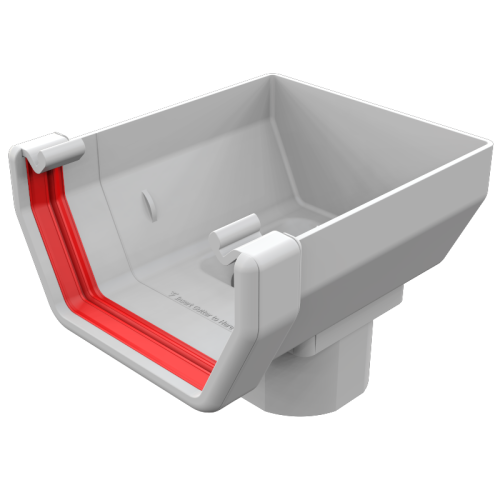 Stop End Outlet Square White