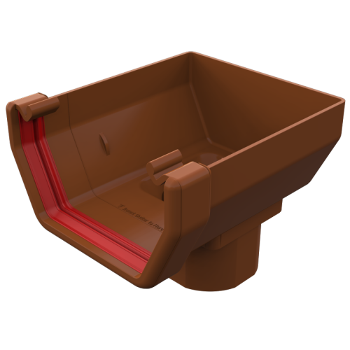 Stop End Outlet Square Caramel