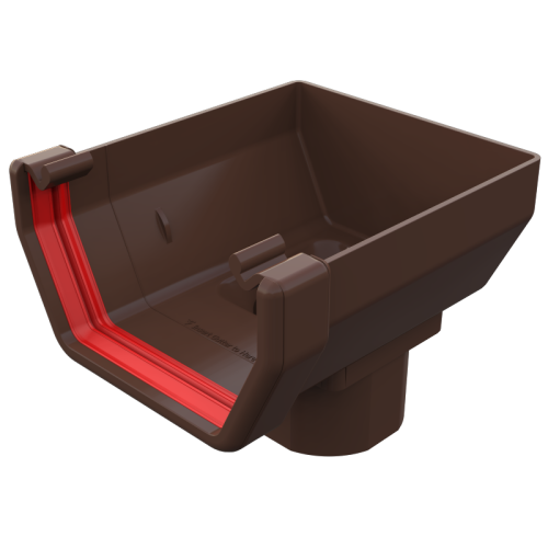 Stop End Outlet Square Brown