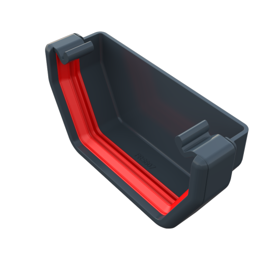 External Stop End Round Anthracite Grey