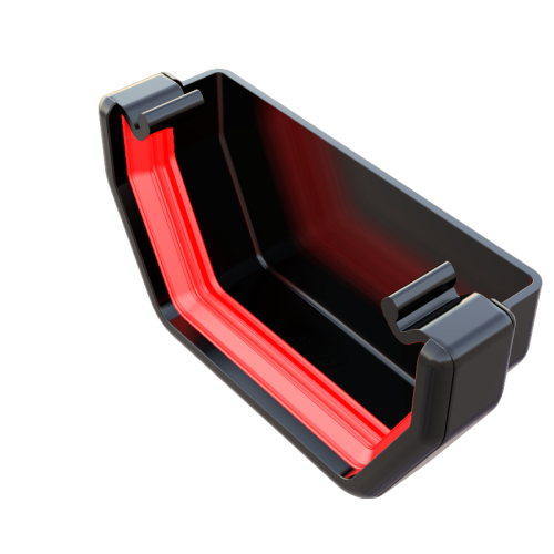 External Stop End Square Black