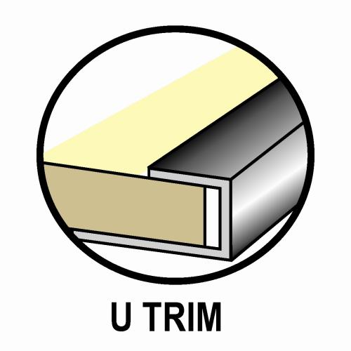 Aluminium End U Bright Silver-Chrome