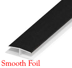 Freefoam 10mm 'H' Joint Trim Smooth Foil Black RAL 9011 - 5m