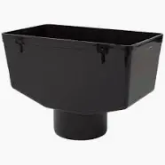 Super Deep Hopper Outlet (110mm) for 170mm Gutter Black
