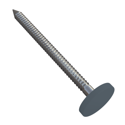 50mm Poly Top Nails Slate Grey