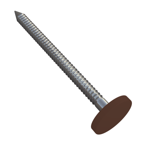 50mm Poly Top Nails Brown