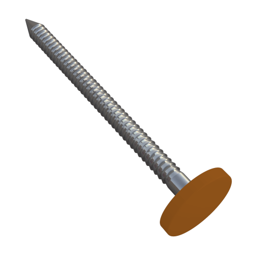 50mm Poly Top Nails Golden Oak