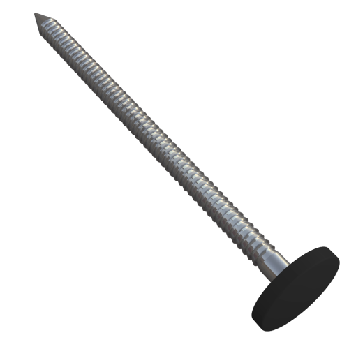 65mm Poly Top Nails Black