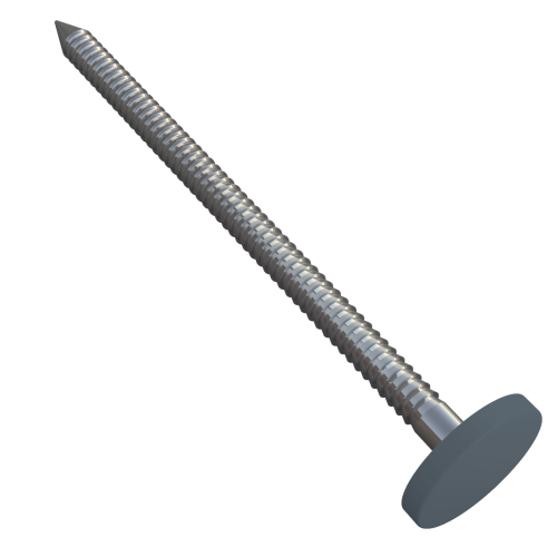 65mm Poly Top Nails Slate Grey