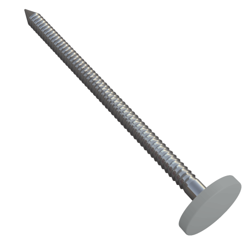 65mm Poly Top Nails Storm Grey