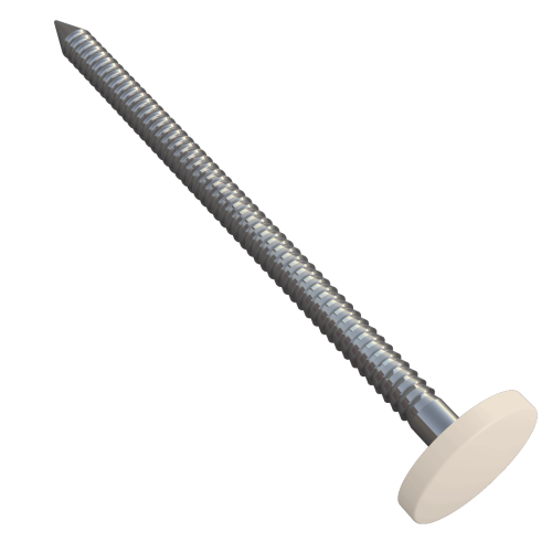 65mm Poly Top Nails Cream