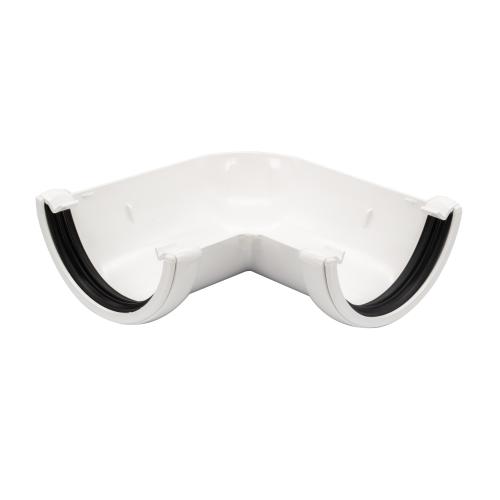 90* Gutter Angle Round White