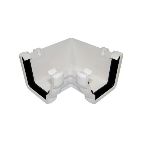 90* INT Gutter Angle Ogee White