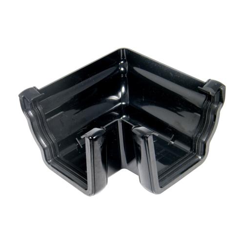 90* Ext Gutter Angle Ogee Black