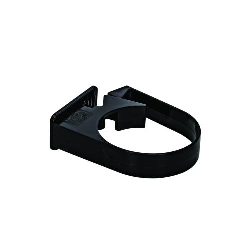 Clips 1 Screw Round Pipe Black