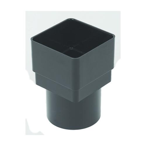 Square to Round Down Pipe Adaptor Anthracite Grey