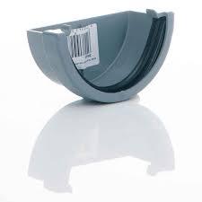Floplast External Gutter Stop End Mini Flow Grey