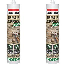 Soudal Repair Express Cement Beige Twin Pack