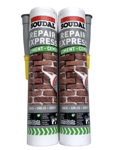 Soudal Repair Express Cement Grey Twin Pack