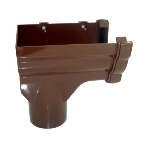 L/H Stop End Outlet Ogee (to Square) Brown