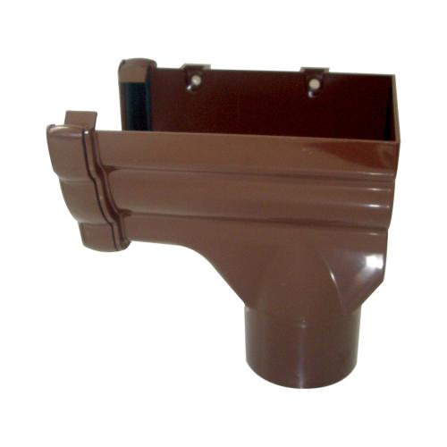 R/H Stop End Outlet (to Square) Ogee Brown