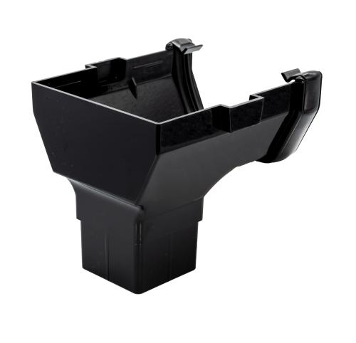 Stop End Outlet Square Black