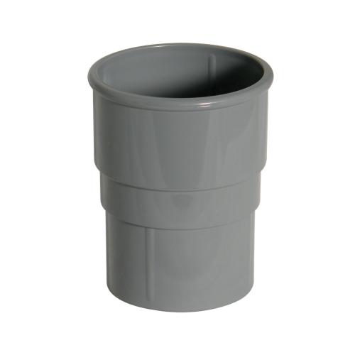 Pipe Socket Round Grey