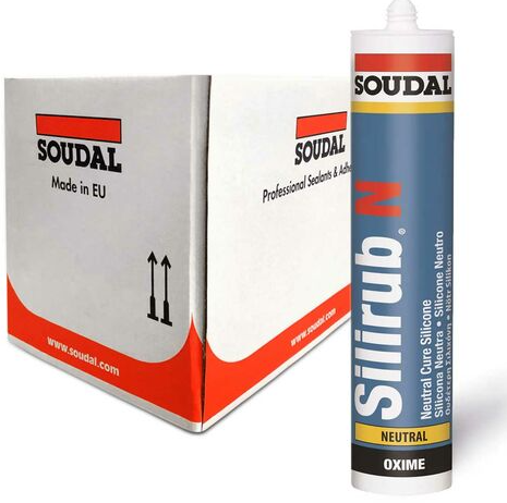 BOX of 24 Silirub N Silicone White 270ml