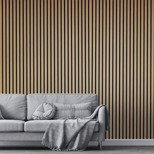 Slat Legends Ultra Internal Acoustic Panelling 2.4m x 600mm Grey Oak
