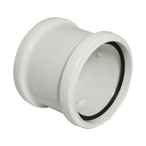Pipe Coupler Double Socket Push Fit White