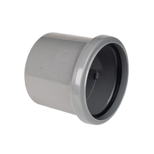 Pipe Coupler Single Socket Push Fit Grey