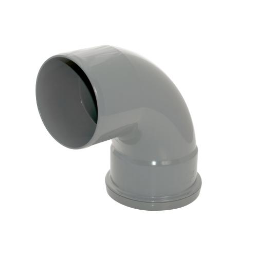 92.5* Bend Single Socket Push Fit Grey