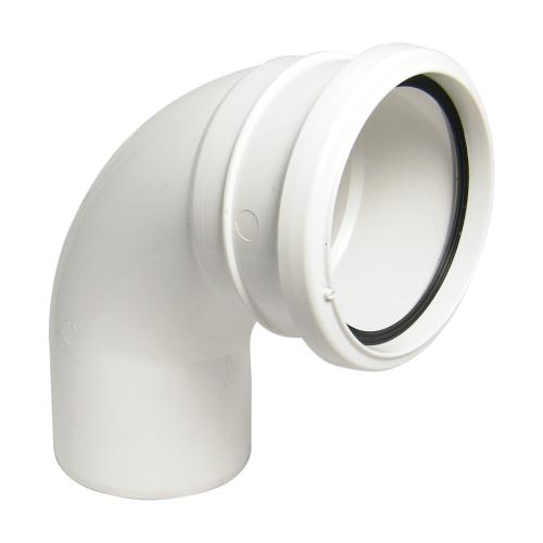 92.5* Bend Single Socket Push Fit White