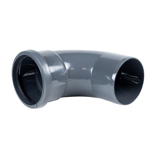 92.5* Bend Single Socket Push Fit Anthracite Grey
