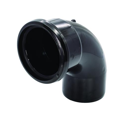 92.5* Bend Single Socket Push Fit Black