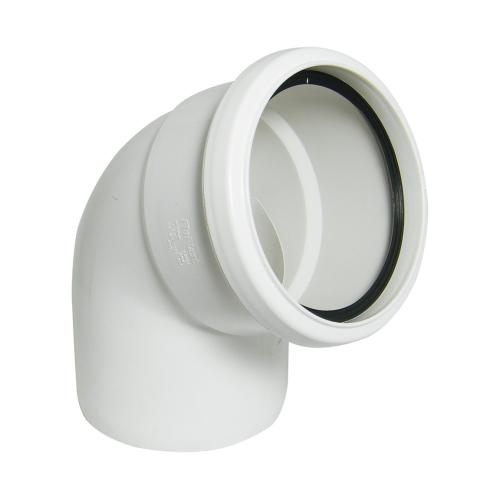 112.5* Bend Single Socket Push Fit White
