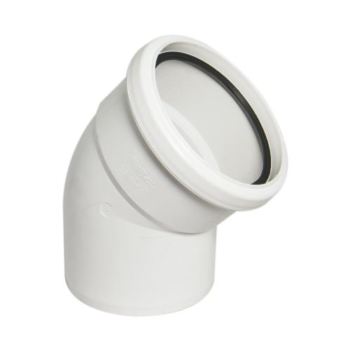135* Bend Single Socket Push Fit White