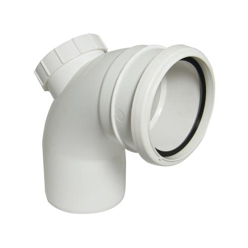 92.5* Access Bend Single Socket Push Fit White