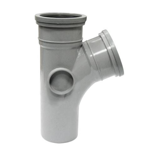 112.5* Branch Double Socket Push Fit Grey