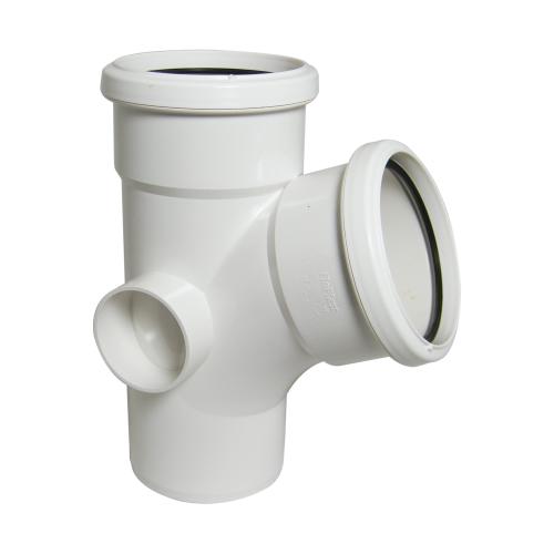 112.5* Branch Double Socket Push Fit White