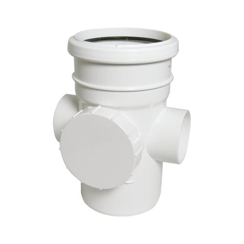Access Pipe Single Socket Push Fit White
