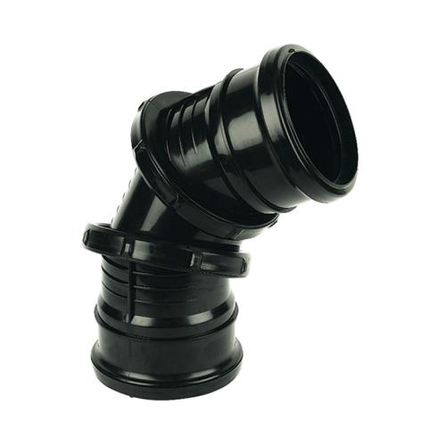 Adjustable Bend 0-90* Push Fit Black