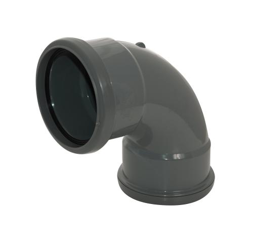 92.5* Bend Double Socket Push Fit Anthracite Grey