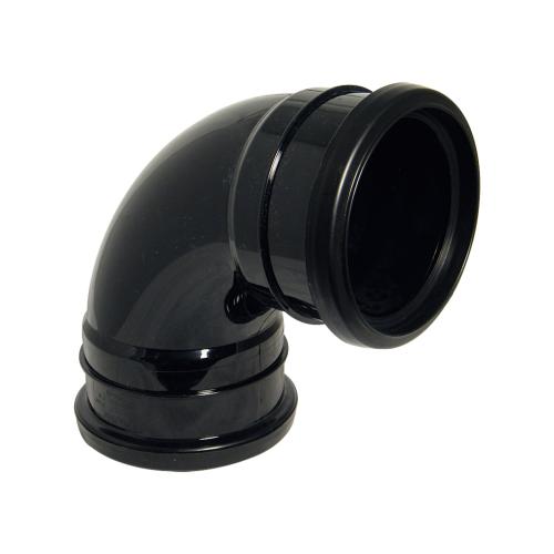 92.5* Bend Double Socket Push Fit Black