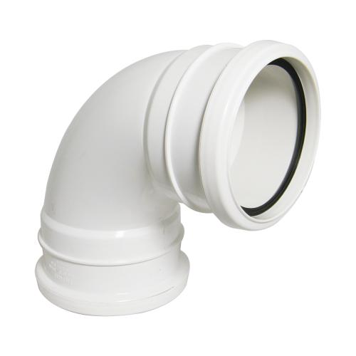 92.5* Bend Double Socket Push Fit White
